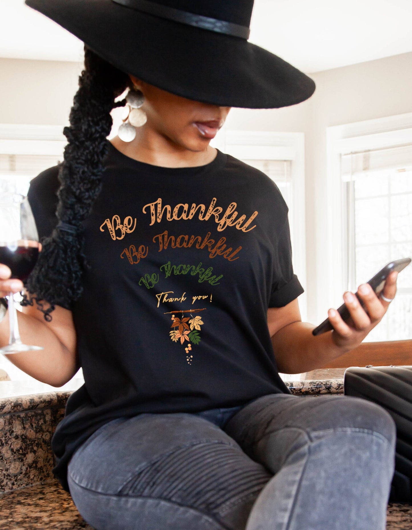 Be Thankful Shirt, Thanksgiving Tee, Fall Vibes Shirt, Fall Graphic Tee, Floral Thankful Shirt