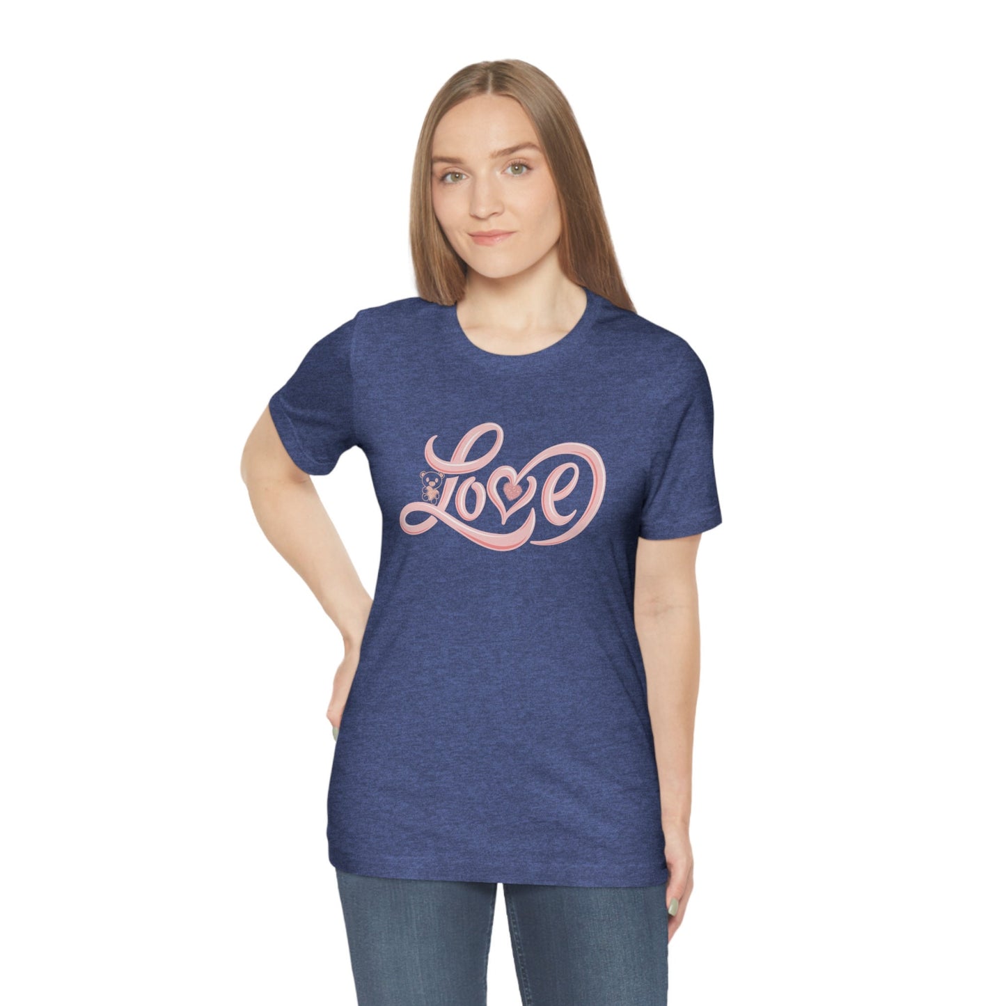 Love Valentine's T-shirt, Mom Valentine's gift, Sister Valentine's Gift, Valentine's Unisex Jersey Short Sleeve Tee