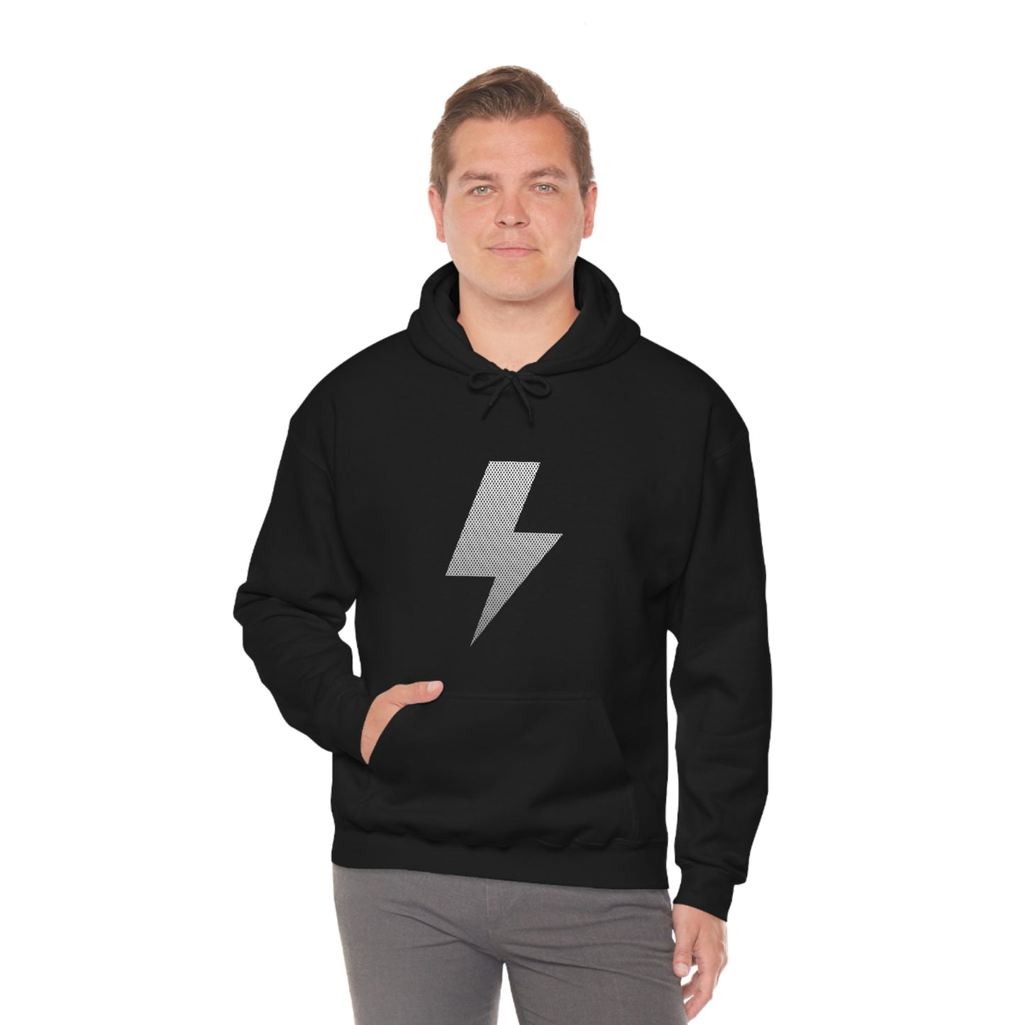 Men Lightning Bolt Hoodie, Lightning Sweater, Bolt Pullover, Trendy Lightning Unisex Heavy Blend Hooded Sweatshirt