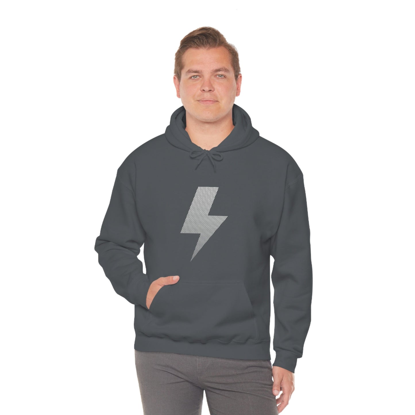 Men Lightning Bolt Hoodie, Lightning Sweater, Bolt Pullover, Trendy Lightning Unisex Heavy Blend Hooded Sweatshirt