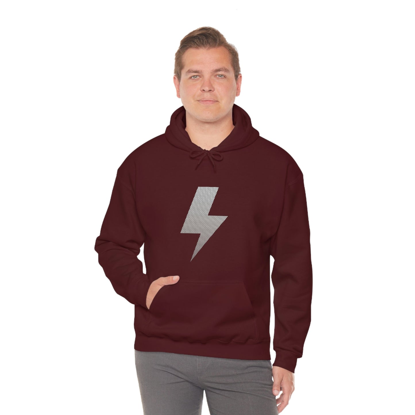 Men Lightning Bolt Hoodie, Lightning Sweater, Bolt Pullover, Trendy Lightning Unisex Heavy Blend Hooded Sweatshirt