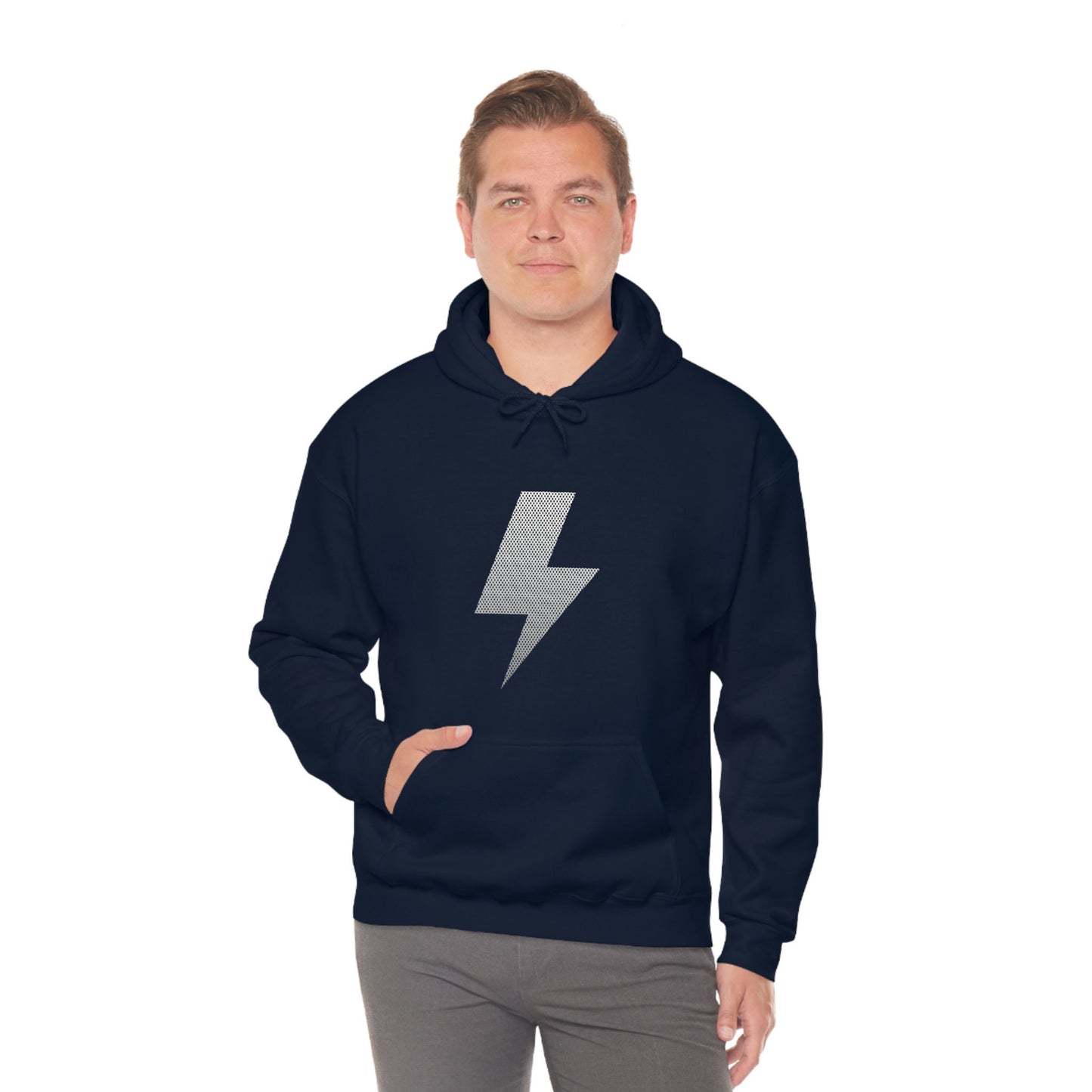 Men Lightning Bolt Hoodie, Lightning Sweater, Bolt Pullover, Trendy Lightning Unisex Heavy Blend Hooded Sweatshirt