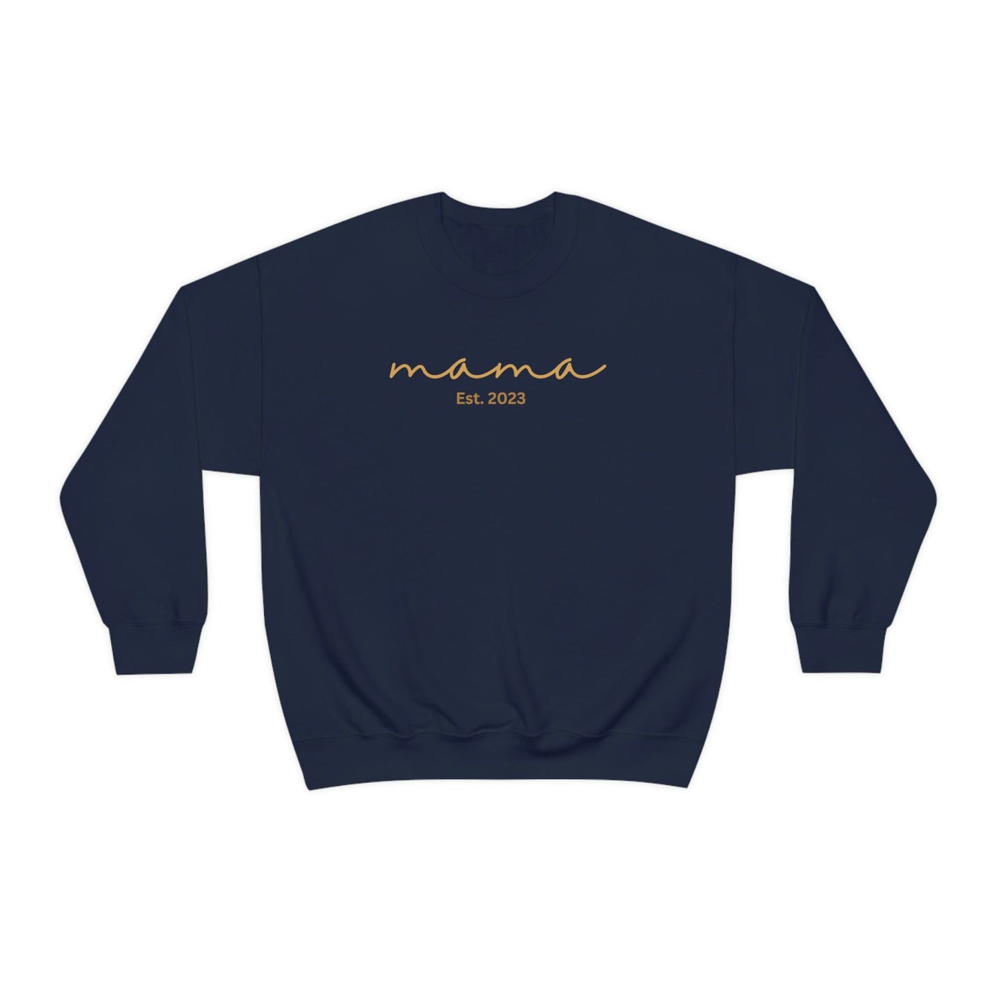 Mama Est Sweatshirt, Mother Shirt Gift, New Mama Pullover Mom First Time Jumper, Gift for Her, Unisex Heavy Blend Crewneck Sweatshirt