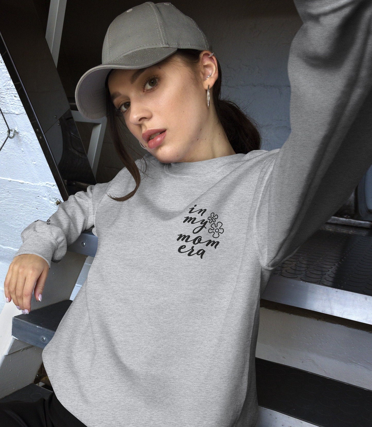 Embroidered In My Mom Era Sweatshirt, Pregnancy Reveal, My Mom Era Sweater, Mother's Day Gift, Mama, Gift For New Mom