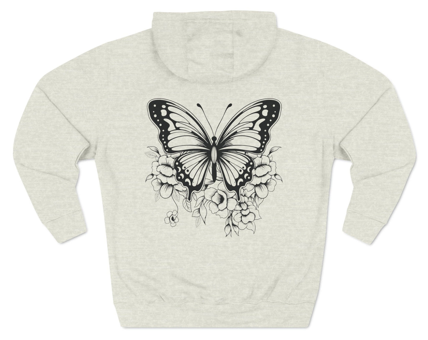 Butterfly Lane Seven Hoodie, Butterfly in the back Sweater, Butterfly Hoodie, Butterfly Lover Gift, Women Butterfly