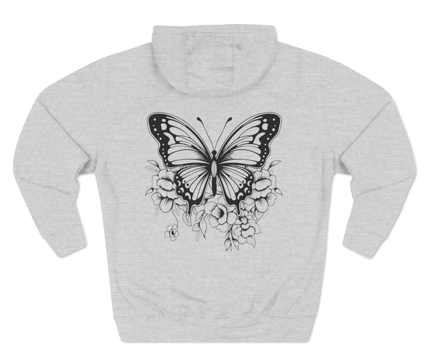 Butterfly Lane Seven Hoodie, Butterfly in the back Sweater, Butterfly Hoodie, Butterfly Lover Gift, Women Butterfly