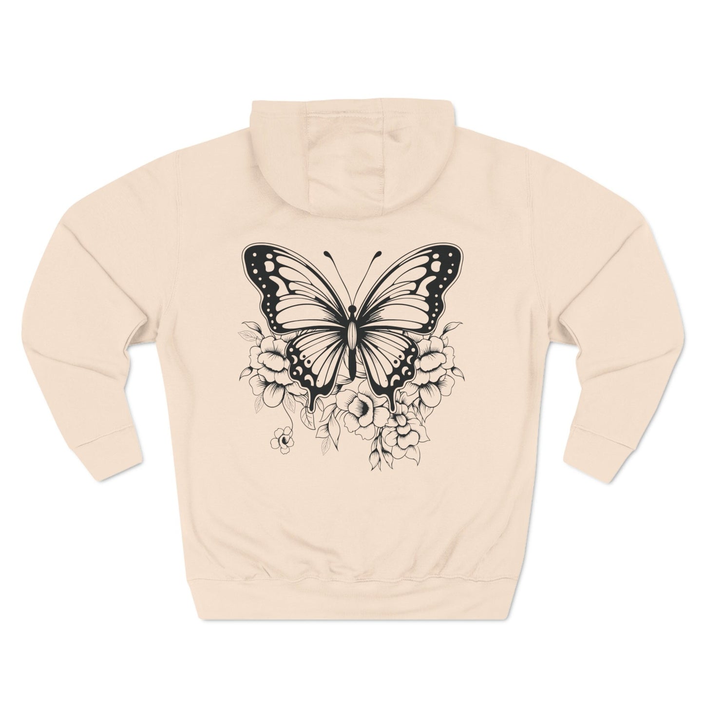 Butterfly Lane Seven Hoodie, Butterfly in the back Sweater, Butterfly Hoodie, Butterfly Lover Gift, Women Butterfly