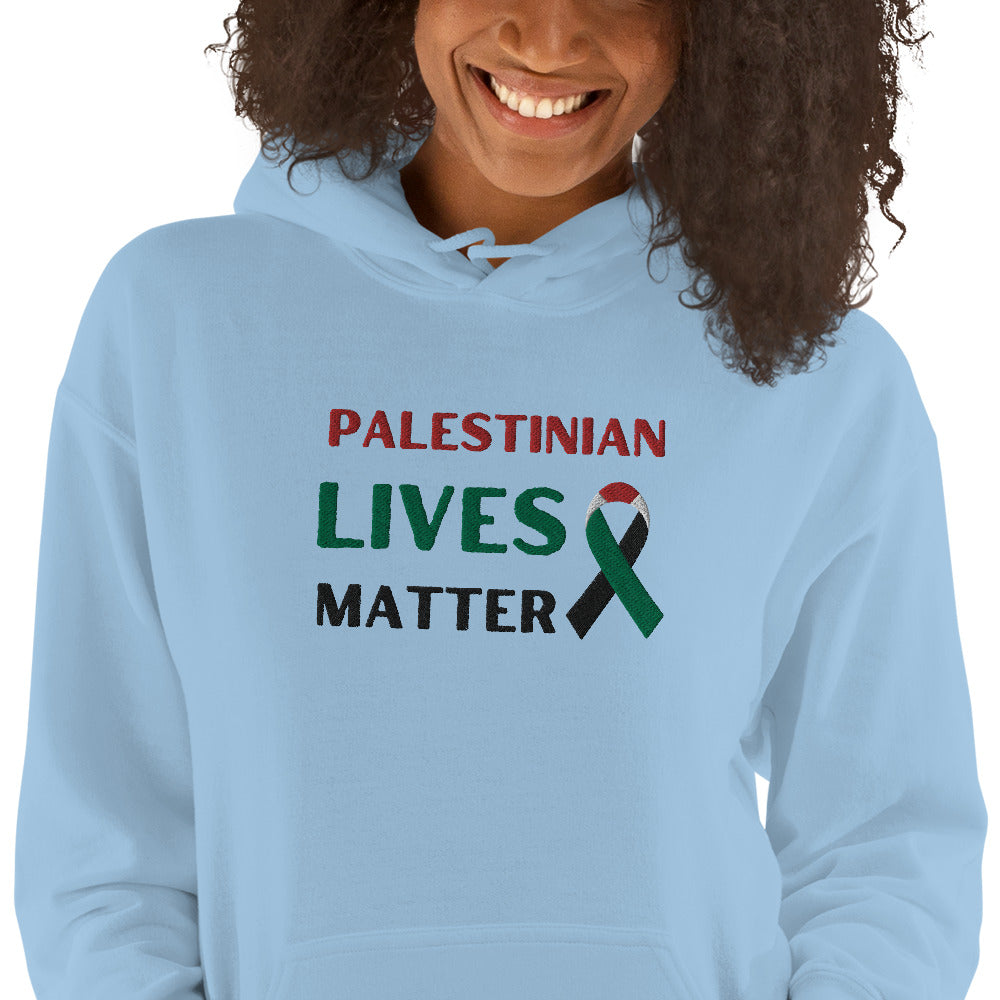 Embroidered Gaza Palestine Hoodie, Palestinian Lives matter Sweatshirt, Palestine Sweater