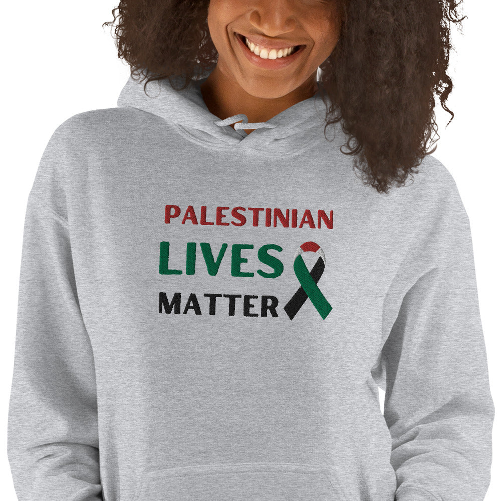 Embroidered Gaza Palestine Hoodie, Palestinian Lives matter Sweatshirt, Palestine Sweater