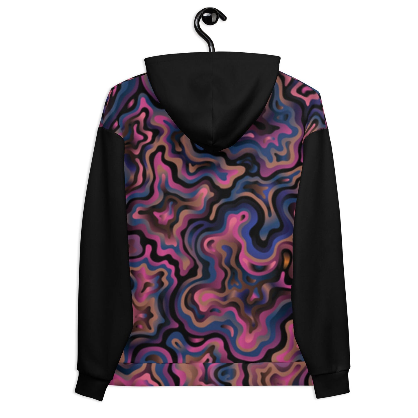 Allover Trendy Hoodie, Colorful Unisex Hoodie