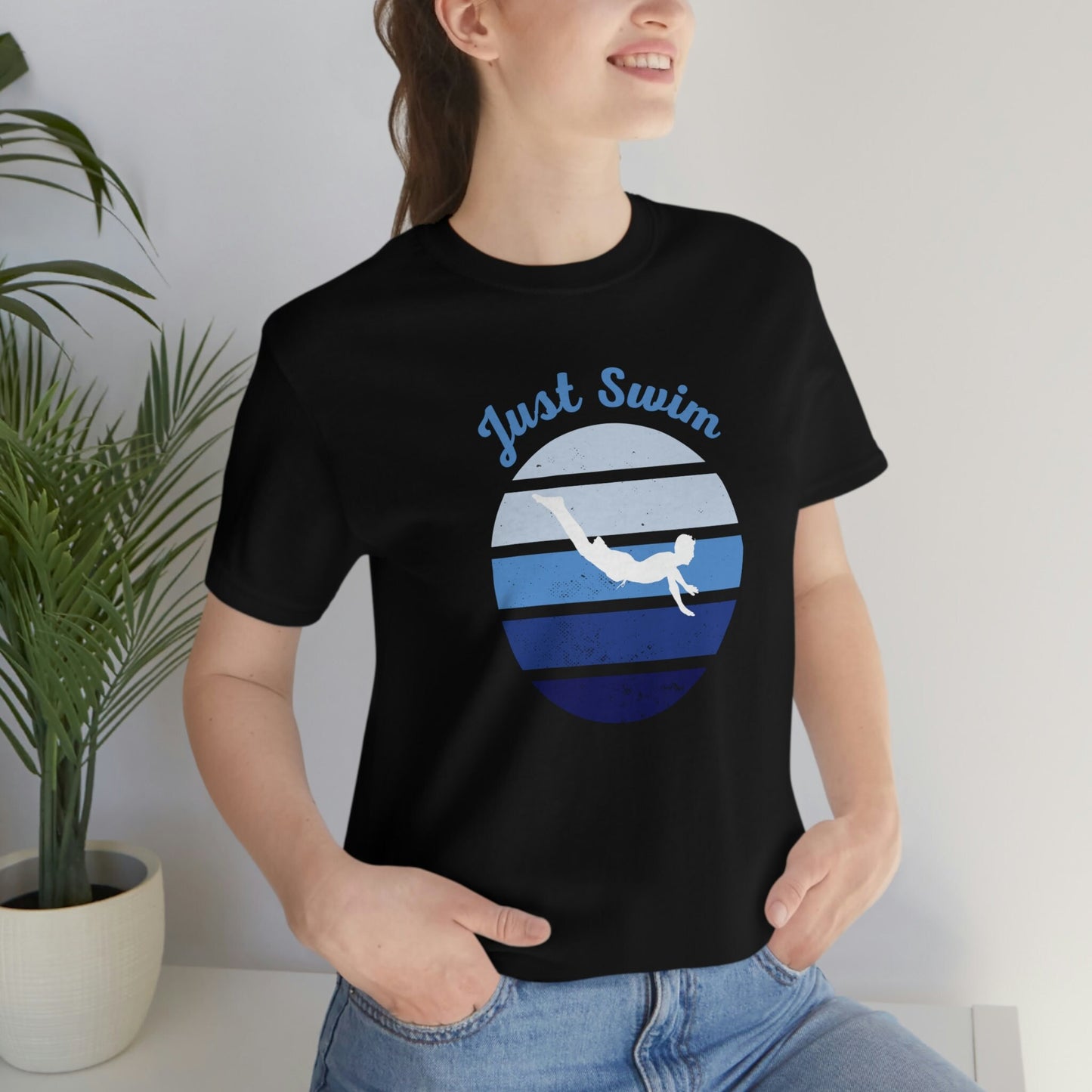 Swimming T-shirt, Swimming Lover Gift, Unisex Jersey Short Sleeve Tee
