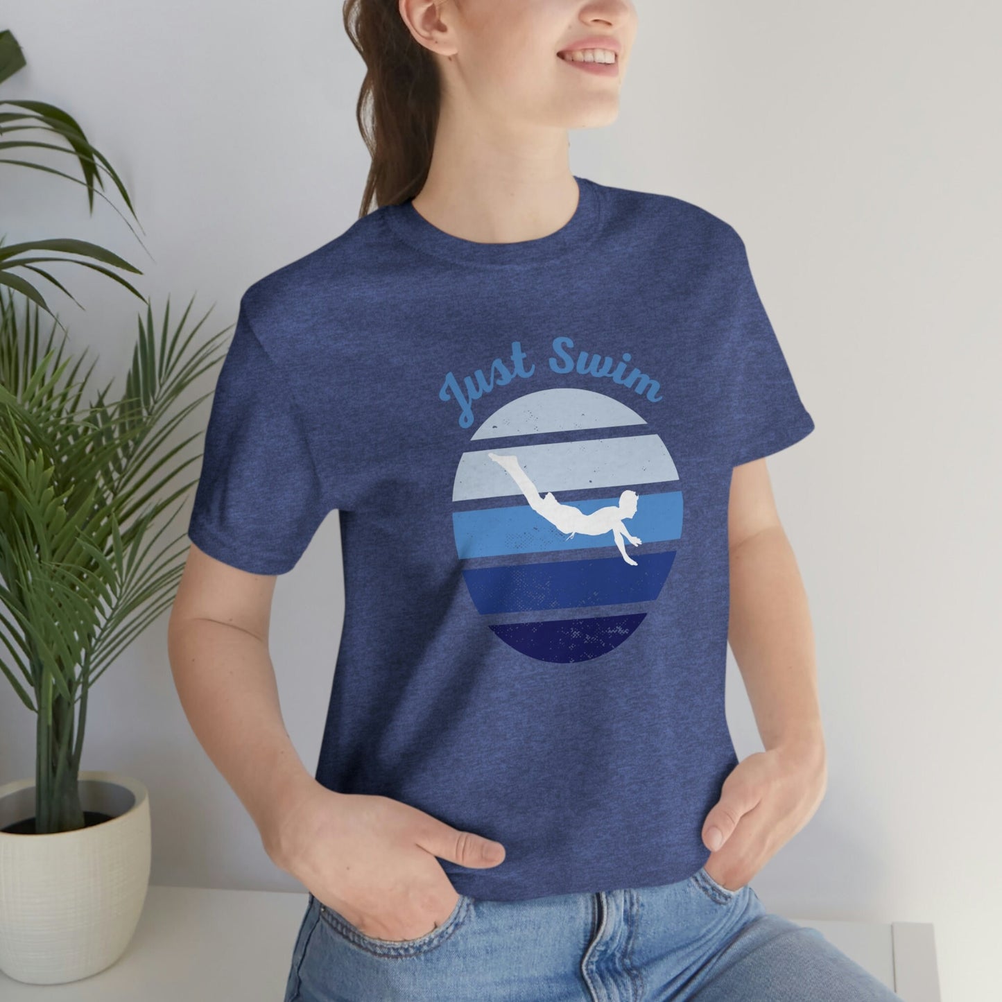 Swimming T-shirt, Swimming Lover Gift, Unisex Jersey Short Sleeve Tee