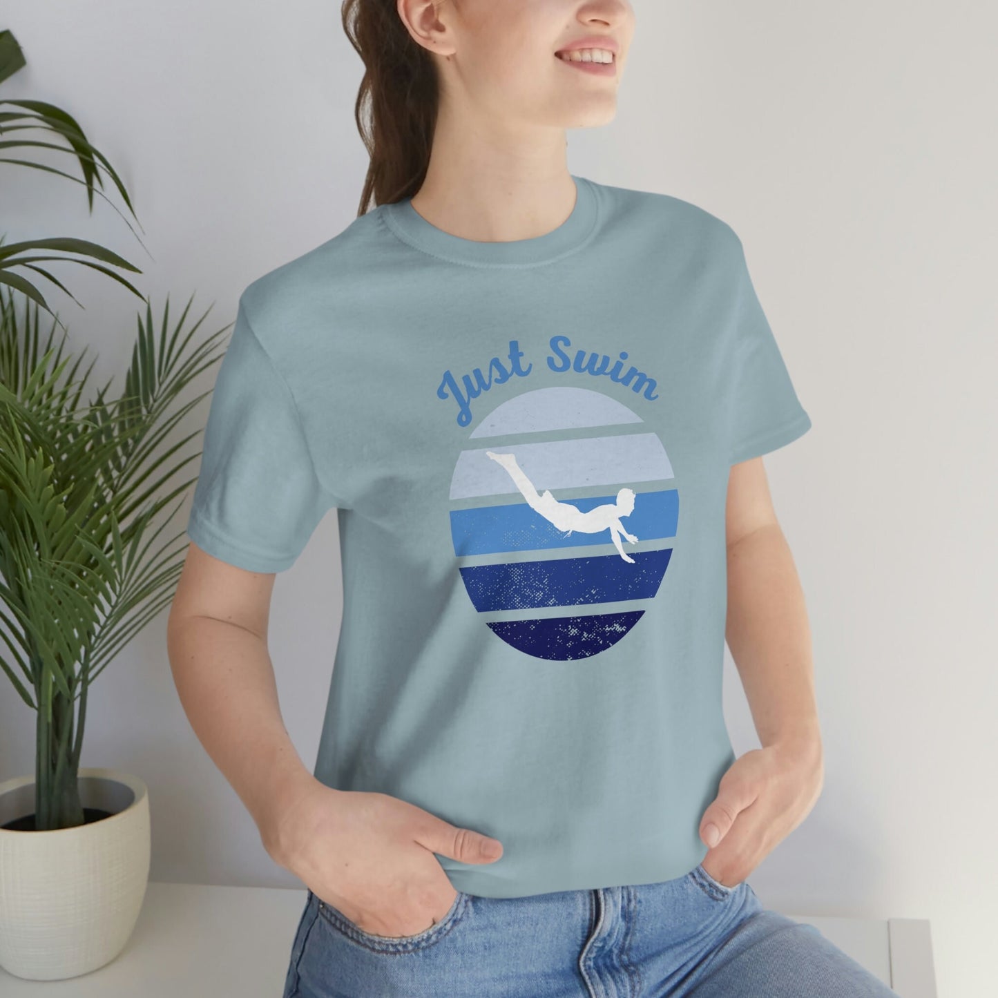 Swimming T-shirt, Swimming Lover Gift, Unisex Jersey Short Sleeve Tee