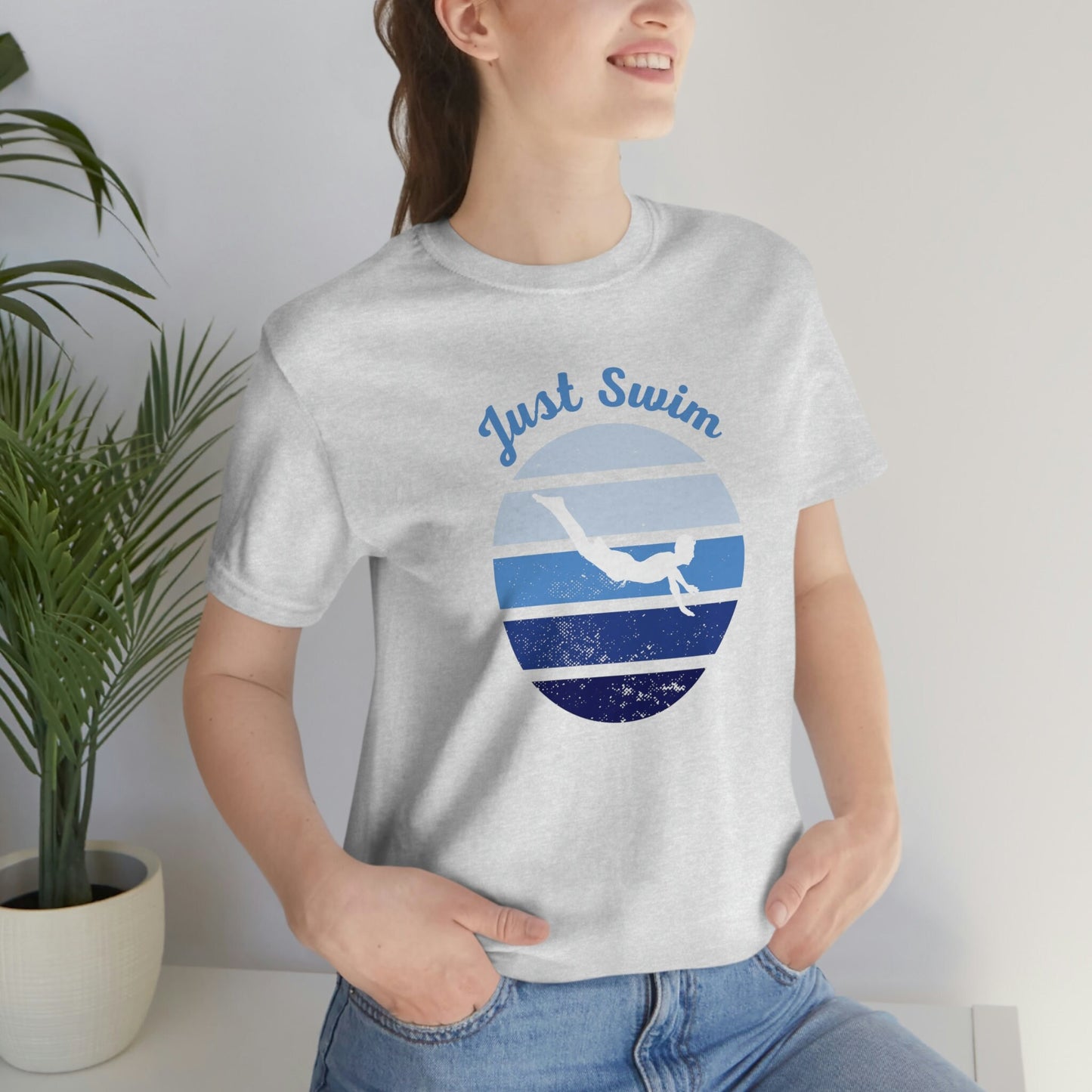 Swimming T-shirt, Swimming Lover Gift, Unisex Jersey Short Sleeve Tee
