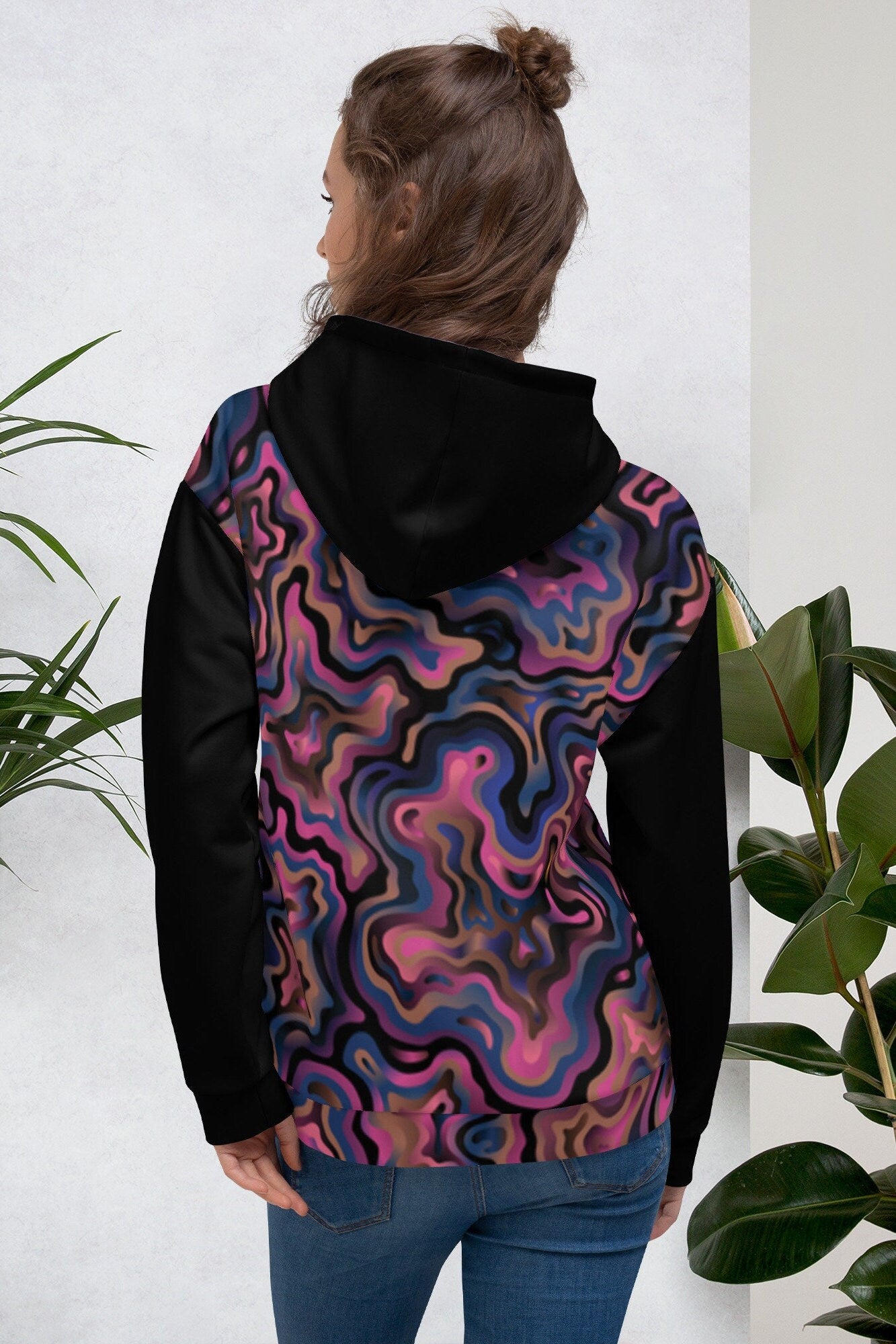 All Over Print Trendy Hoodie, Colorful Women Hoodie, Mother Gift Hoodie