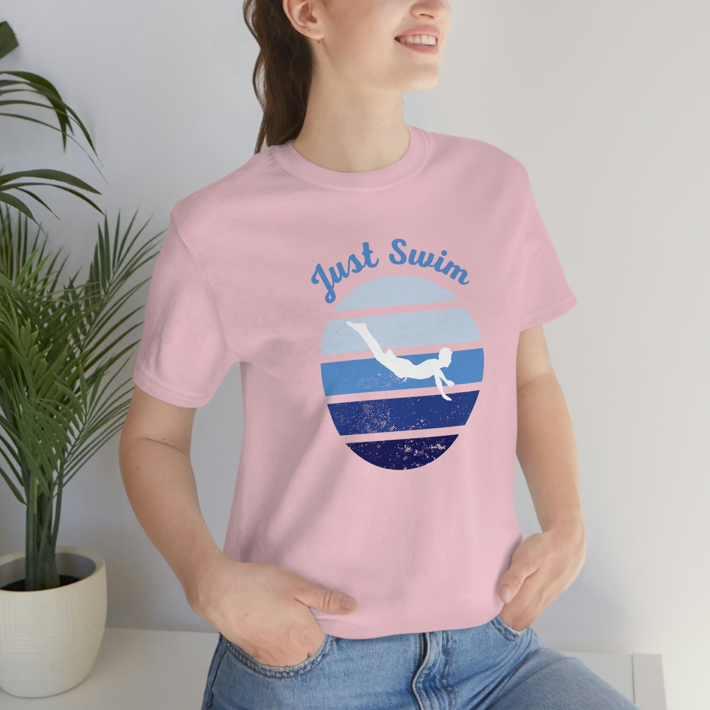 Swimming T-shirt, Swimming Lover Gift, Unisex Jersey Short Sleeve Tee