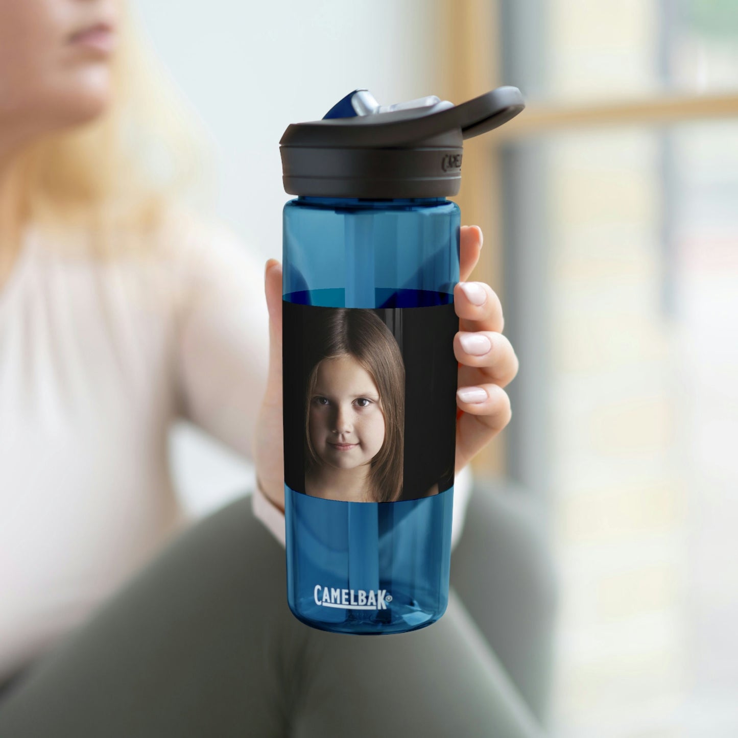 Custom Water Bottle, Personalized Photo Screw-On Lid CamelBak Eddy® Water Bottle, 20oz25oz