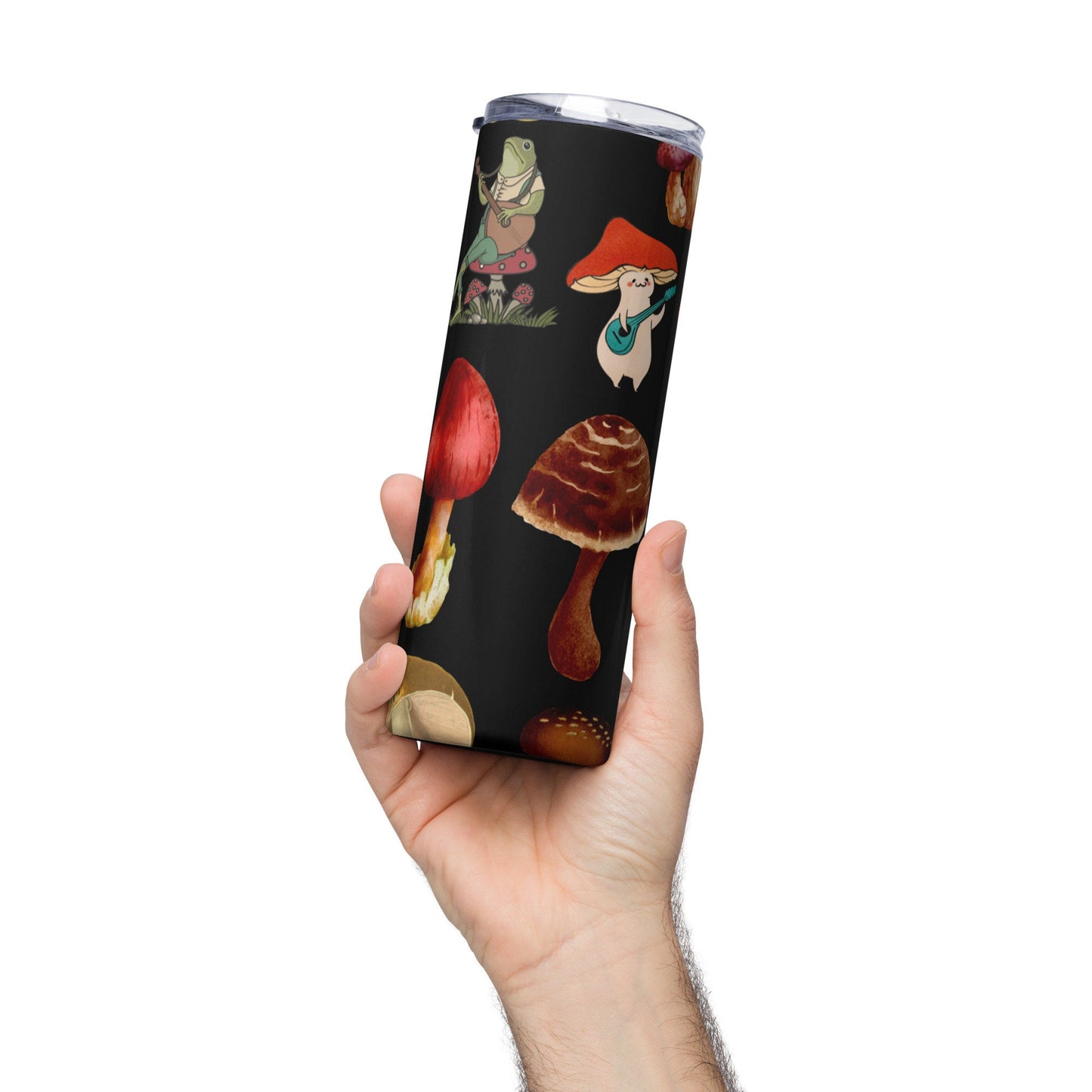 20 oz Mushroom Stainless steel tumbler, Frog Lovers Tumblers, Cottagecore Coffee Cup