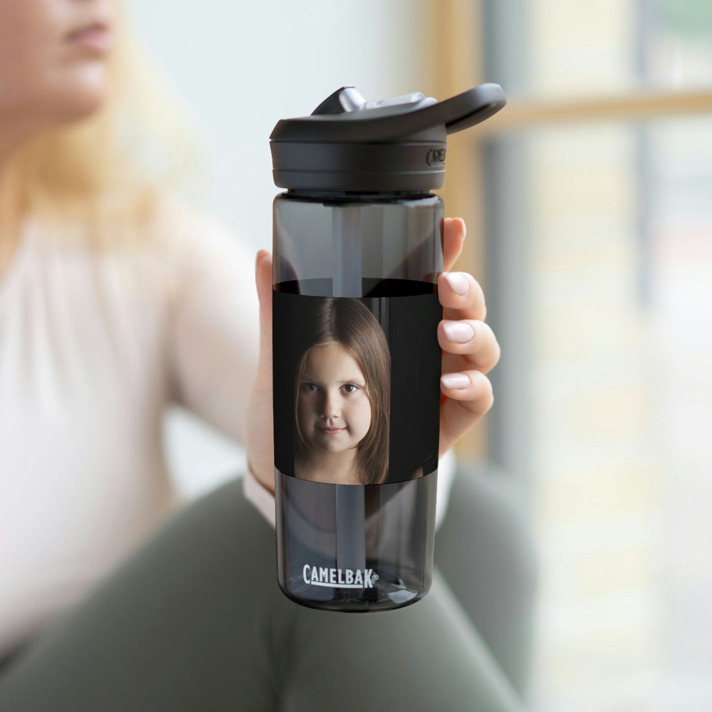 Custom Water Bottle, Personalized Photo Screw-On Lid CamelBak Eddy® Water Bottle, 20oz25oz