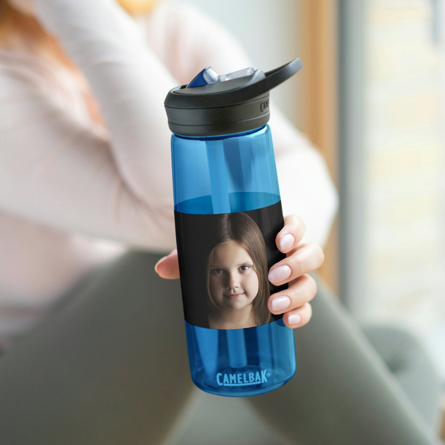 Custom Water Bottle, Personalized Photo Screw-On Lid CamelBak Eddy® Water Bottle, 20oz25oz