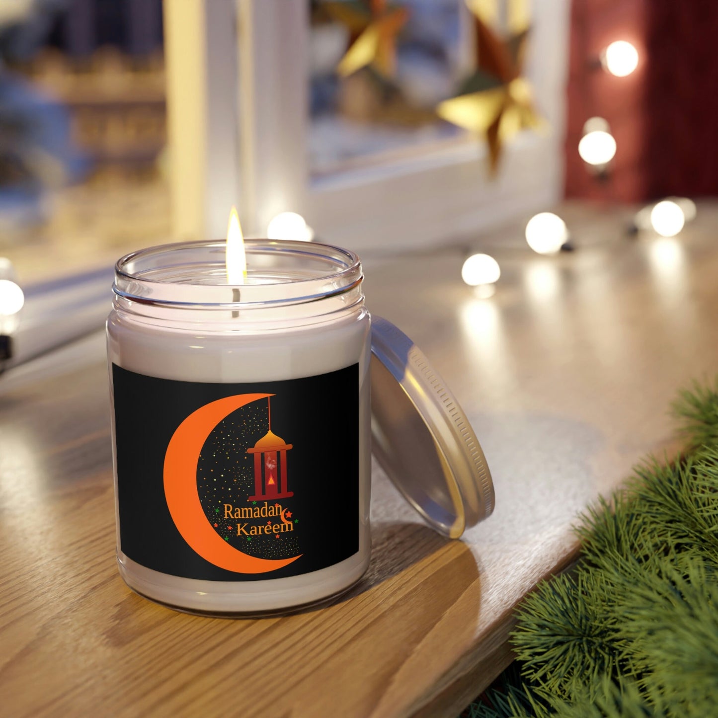 Ramadan Scented Soy Candle 9oz (3.50" X 2.75"), Ramadan Gift, Ramadan Decoration, Islamic Gift, Islamic Home Decor, Ramadan Mubarak