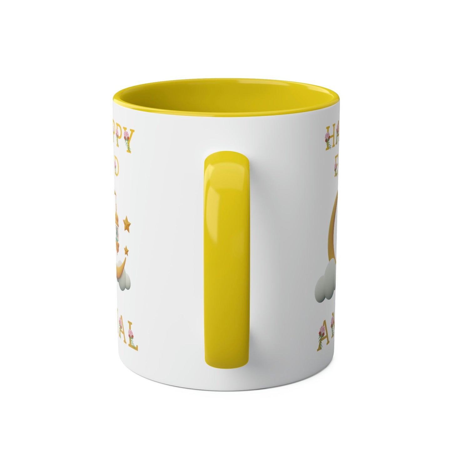 11 Oz Personalized Eid Mubarak Two-Tone Coffee Mugs, 11oz, Custom Eid Gift, Islamic Gift