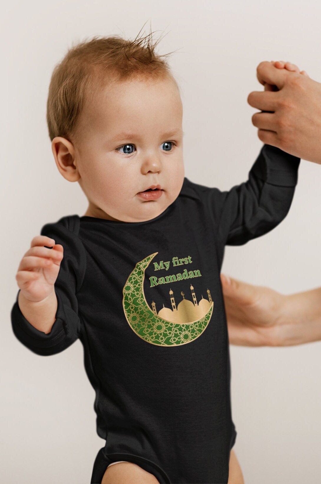 My First Ramadan Baby Bodysuit, One Piece Ramadan, Gift for Islamic Holiday for Muslim Baby Boy or Baby Girl
