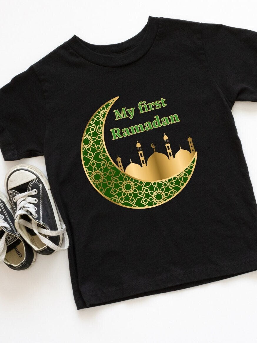 My First Ramadan Baby Bodysuit, One Piece Ramadan, Gift for Islamic Holiday for Muslim Baby Boy or Baby Girl