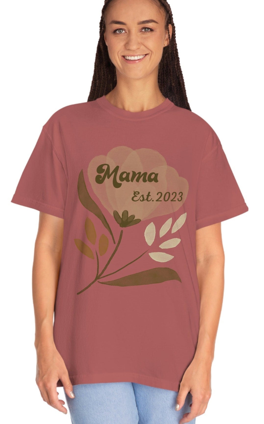 Comfort Colors Mothers Est Shirt, Mama Est 2023, Custom Mom Shirt, Custom Mama Shirt, Personalized Gift For New Mom, Custom Mama Est