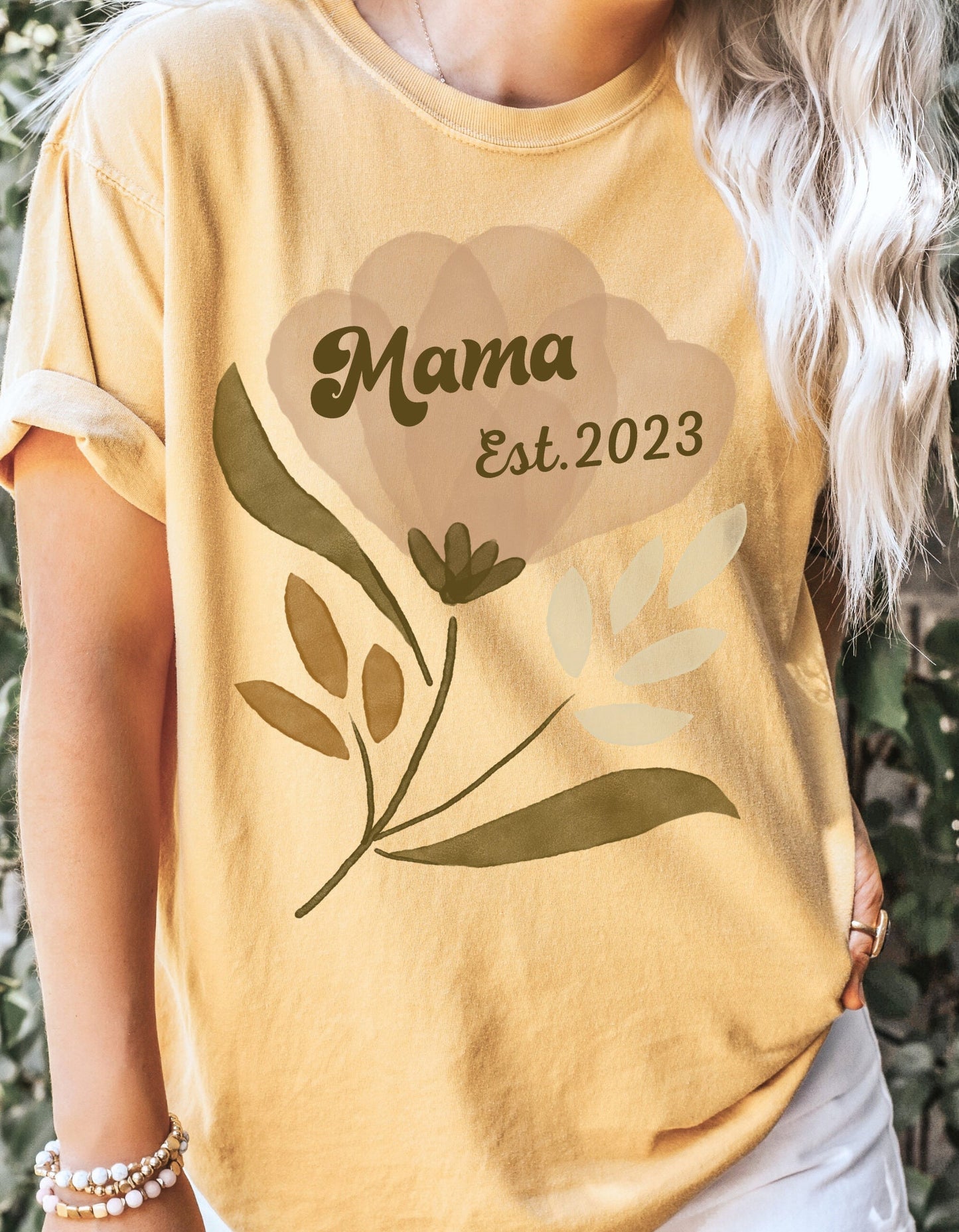 Comfort Colors Mothers Est Shirt, Mama Est 2023, Custom Mom Shirt, Custom Mama Shirt, Personalized Gift For New Mom, Custom Mama Est