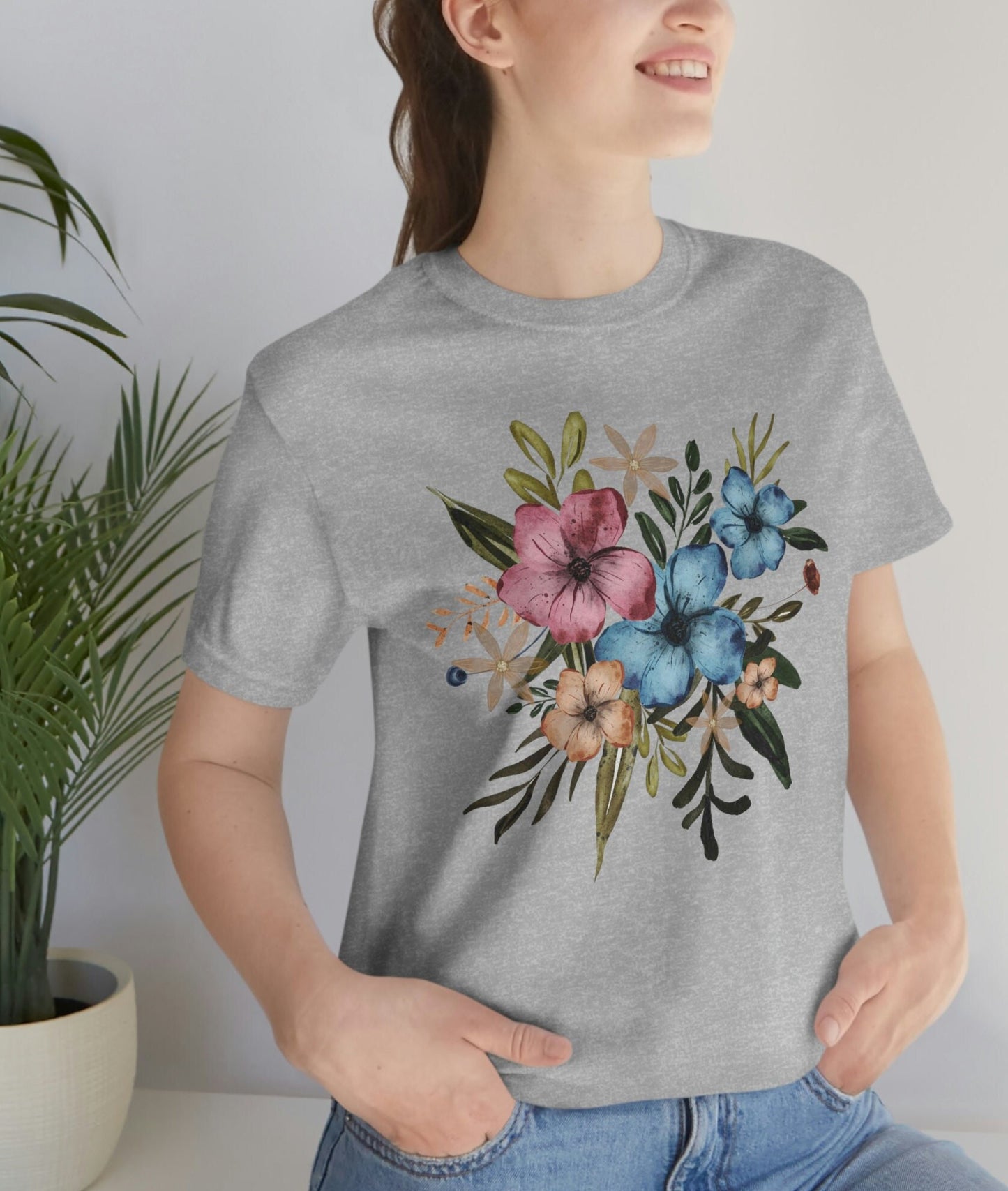 Botanical Shirt, Wildflowers Shirt, Gardening Shirt, Wild Flowers Shirt, Oversized Tee Shirt, Gifts For Her, Nature Lover Shirt,