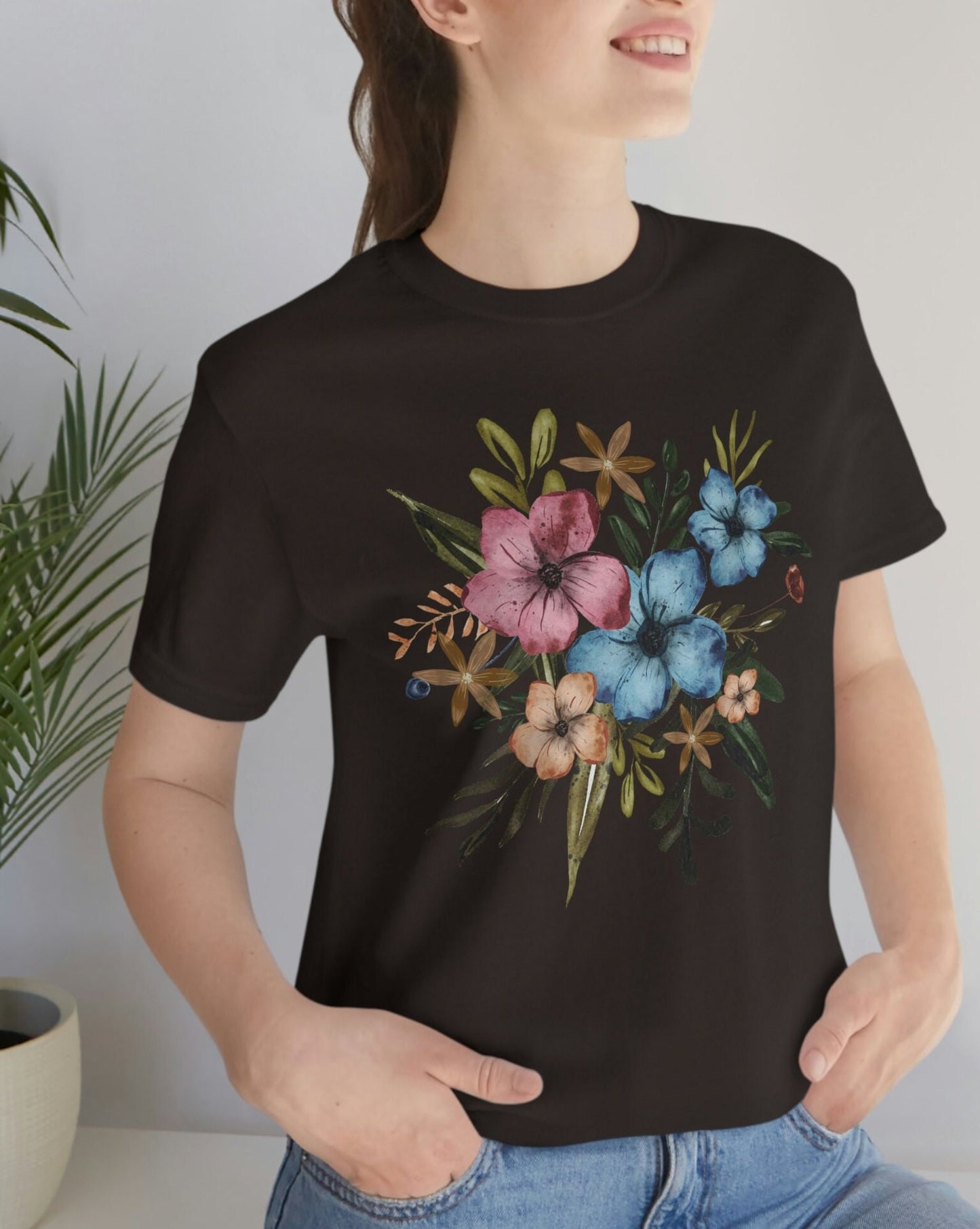 Botanical Shirt, Wildflowers Shirt, Gardening Shirt, Wild Flowers Shirt, Oversized Tee Shirt, Gifts For Her, Nature Lover Shirt,
