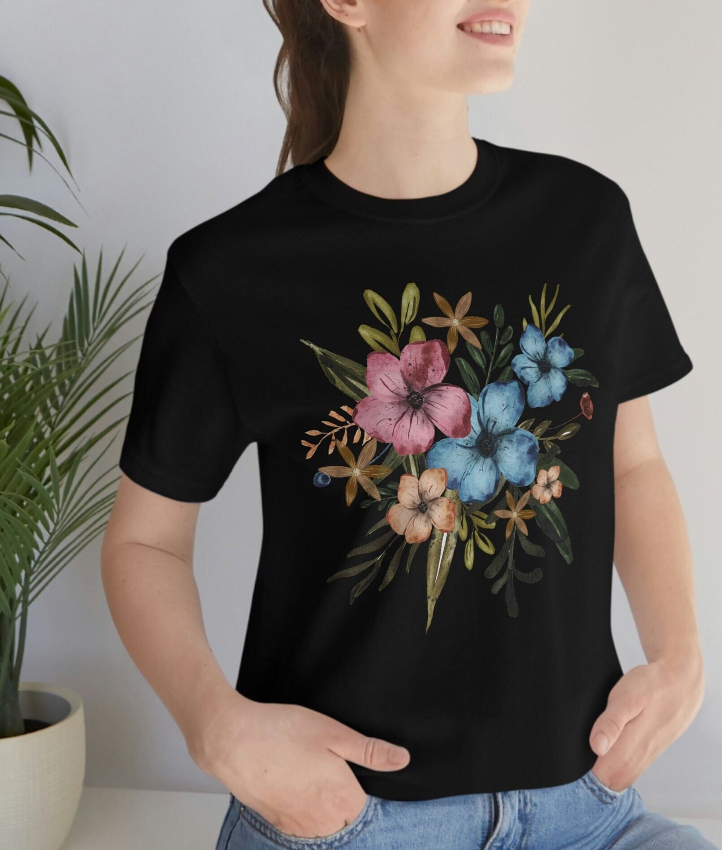 Botanical Shirt, Wildflowers Shirt, Gardening Shirt, Wild Flowers Shirt, Oversized Tee Shirt, Gifts For Her, Nature Lover Shirt,