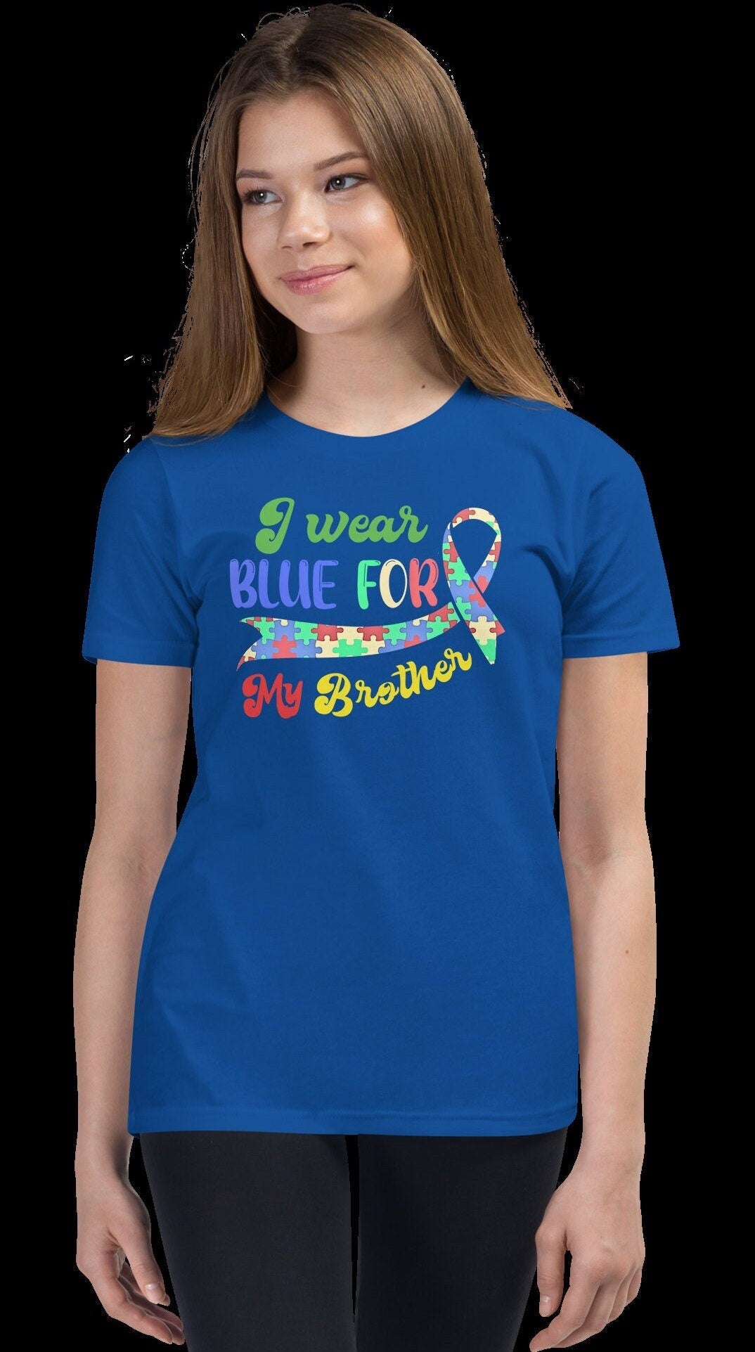 Autism Awareness Tee, I Wear Blue, Autism Awareness Shirt, Autism Mom Shirt, Puzzle Piece T-Shirt, Autism Support Shirt, Autism Month Shirt