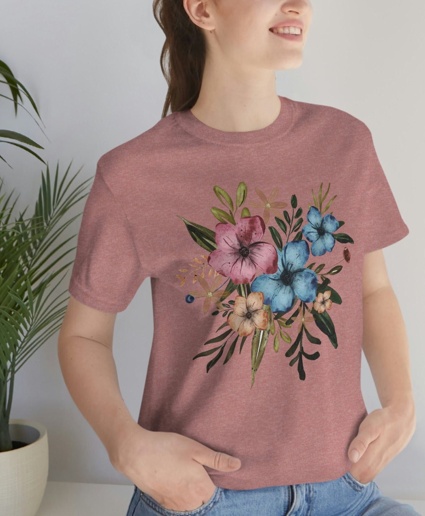 Botanical Shirt, Wildflowers Shirt, Gardening Shirt, Wild Flowers Shirt, Oversized Tee Shirt, Gifts For Her, Nature Lover Shirt,