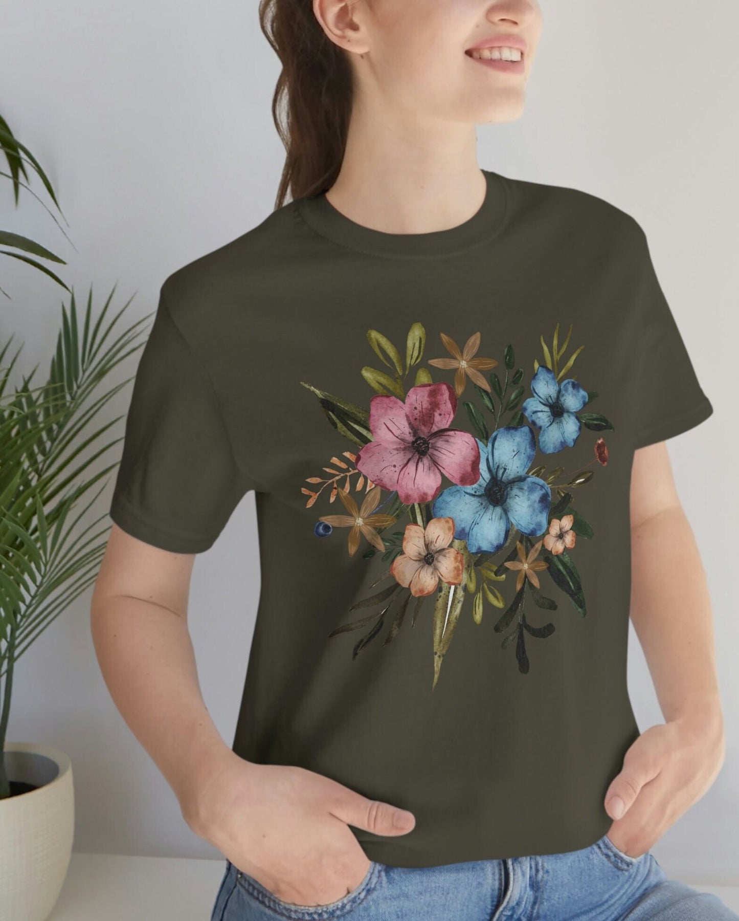 Botanical Shirt, Wildflowers Shirt, Gardening Shirt, Wild Flowers Shirt, Oversized Tee Shirt, Gifts For Her, Nature Lover Shirt,
