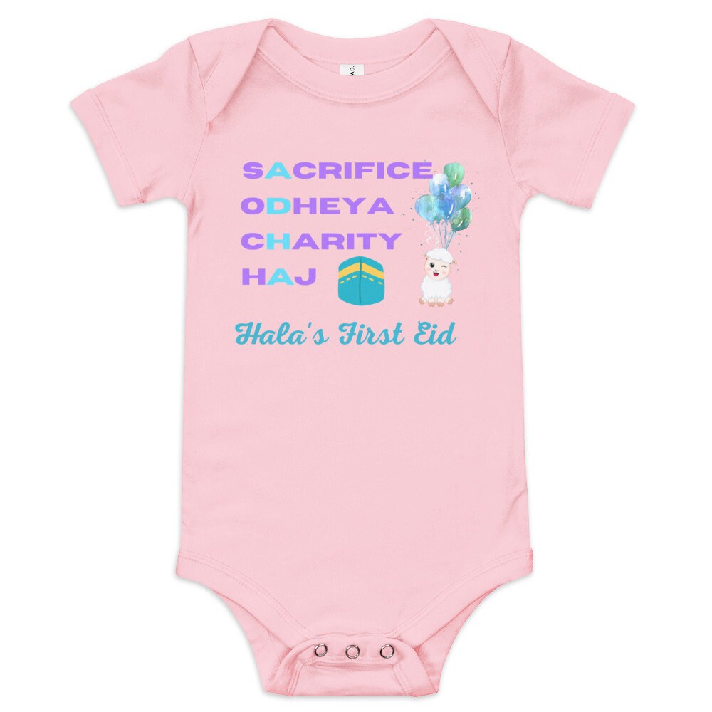 Eid Mubarak Shirt, Happy Eid Al Adha Shirt, Hajj Eid TShirt, Eid Baby short sleeve one piece