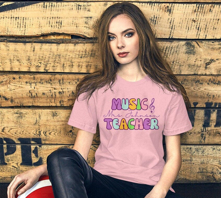 Personalized Music Teacher Shirt, Music Teacher Gift, Teacher Appreciation, Gifts For Teachers, Back To School Shirt, Custom Teacher Shirt