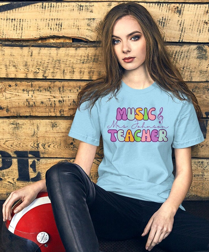 Personalized Music Teacher Shirt, Music Teacher Gift, Teacher Appreciation, Gifts For Teachers, Back To School Shirt, Custom Teacher Shirt