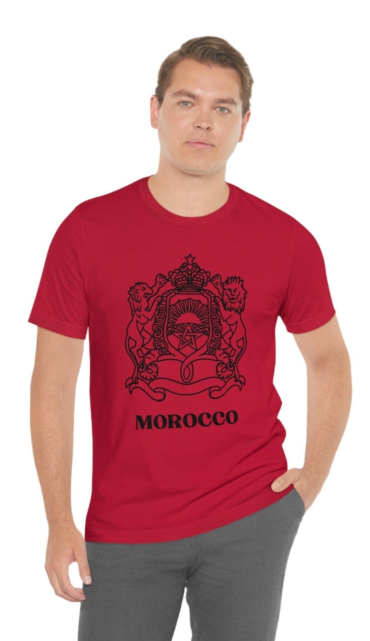 Morocco Team Jersey, World Cup Morocco Fan Shirt, FIFA 2022 Morocco Soccer lover, Morocco Lovers Jersey, Morocco Short Sleeve Tee