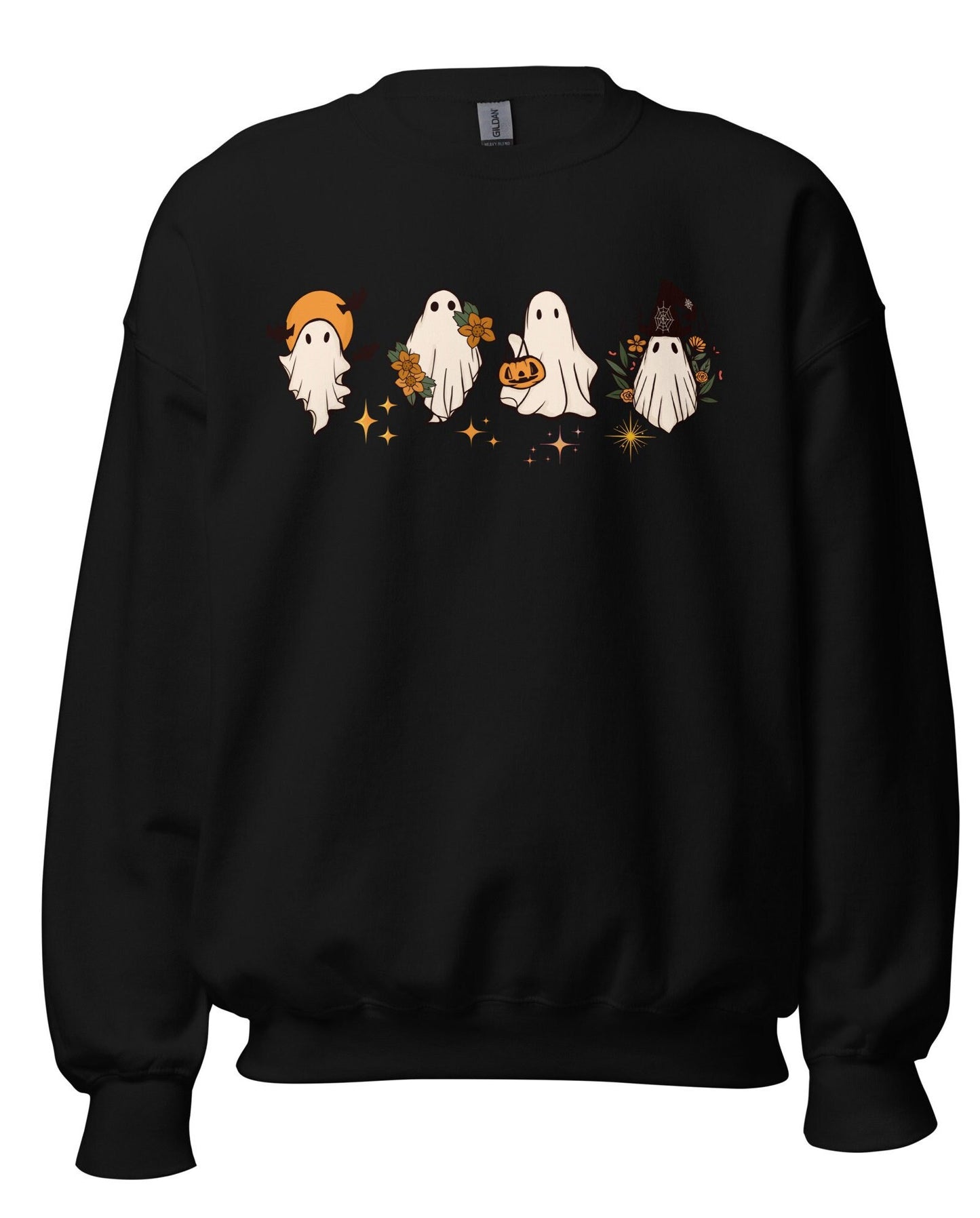 Ghost Halloween Sweatshirt, Halloween Gift, Spooky Season Shirt, Ghost Pullover, Gift For Her, Halloween Crewneck, Oversized Fall Sweater