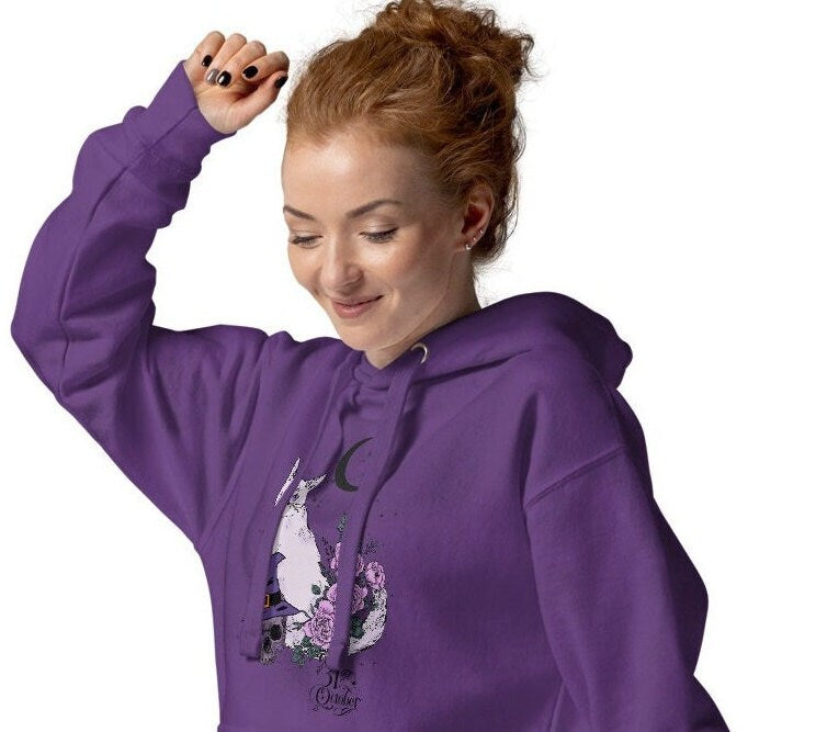 Halloween Cat Hoodie, Gifts For Cat Lovers, Skeleton Cat Hoodie, Halloween Gift, Halloween Sweatshirt, Skeleton Halloween