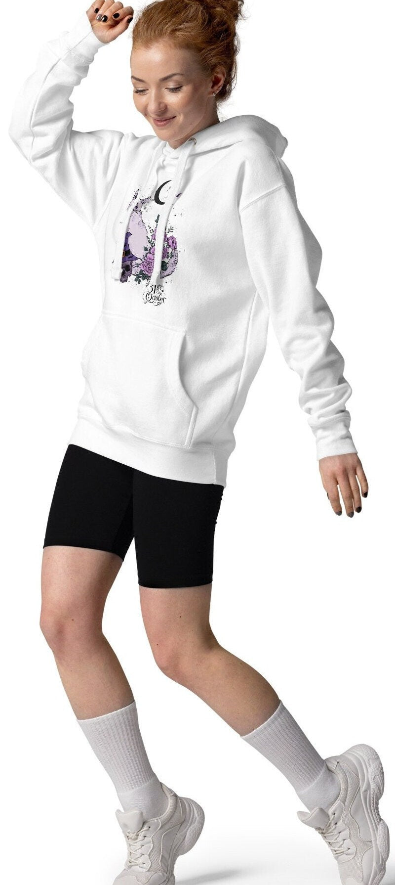 Halloween Cat Hoodie, Gifts For Cat Lovers, Skeleton Cat Hoodie, Halloween Gift, Halloween Sweatshirt, Skeleton Halloween