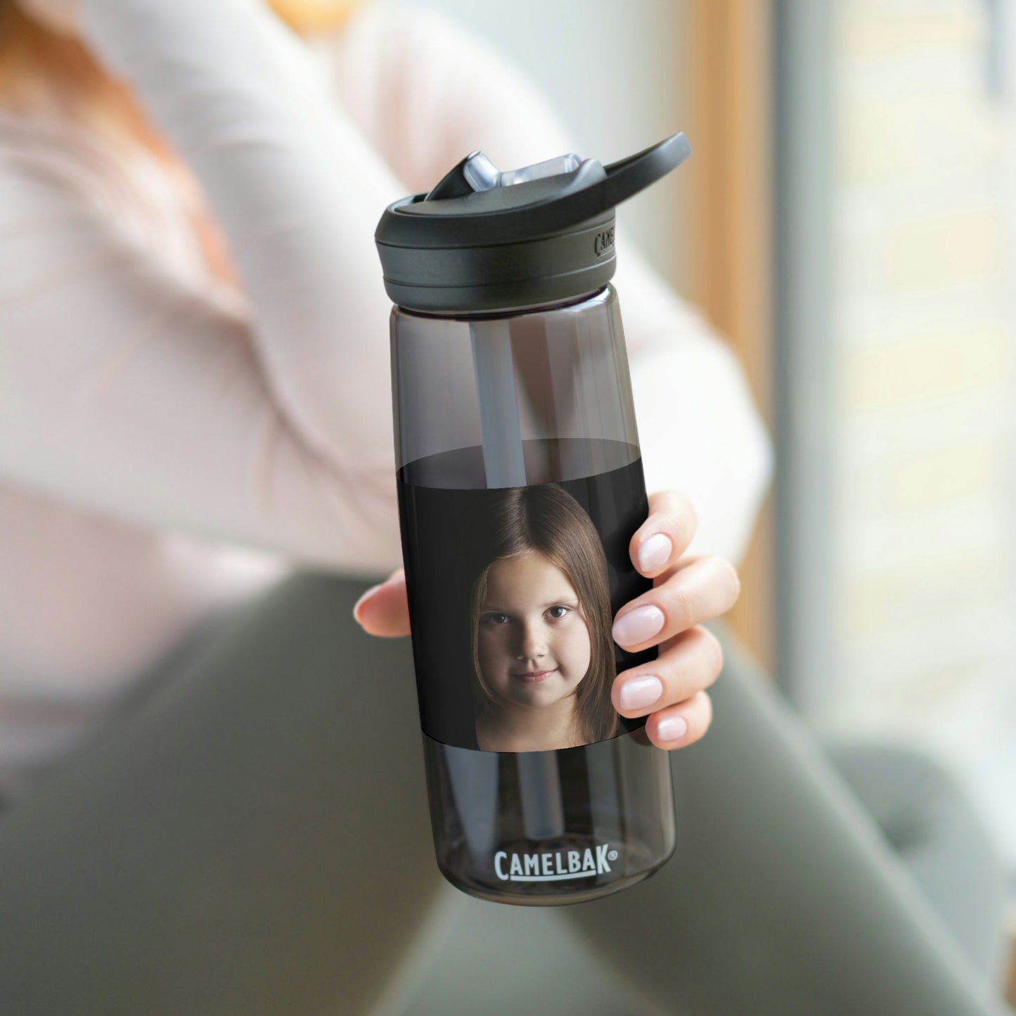 Custom Water Bottle, Personalized Photo Screw-On Lid CamelBak Eddy® Water Bottle, 20oz25oz