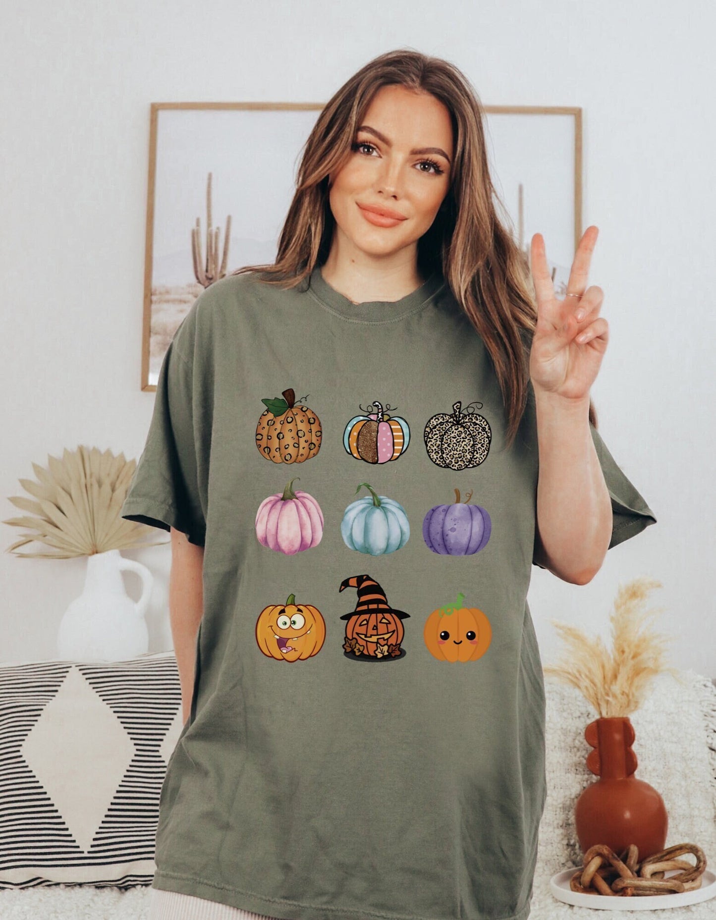 Comfort Colors Pumpkin Shirt, Unisex Pumpkin Patch Garment-Dyed T-shirt. Halloween T-Shirt, Halloween pumpkin tee