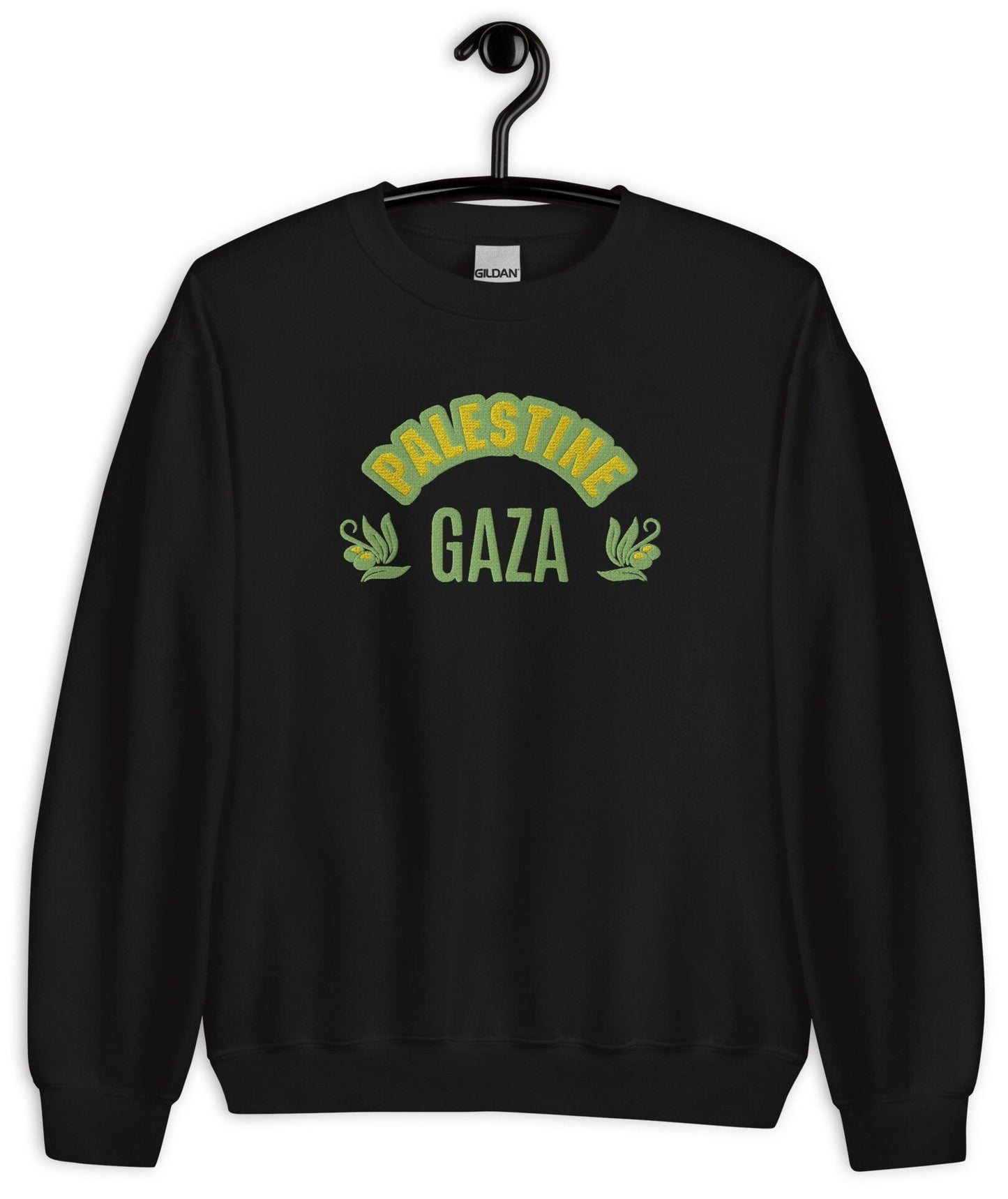 Embroidered Gaza Sweatshirt, Embrodered Palestine Sweater
