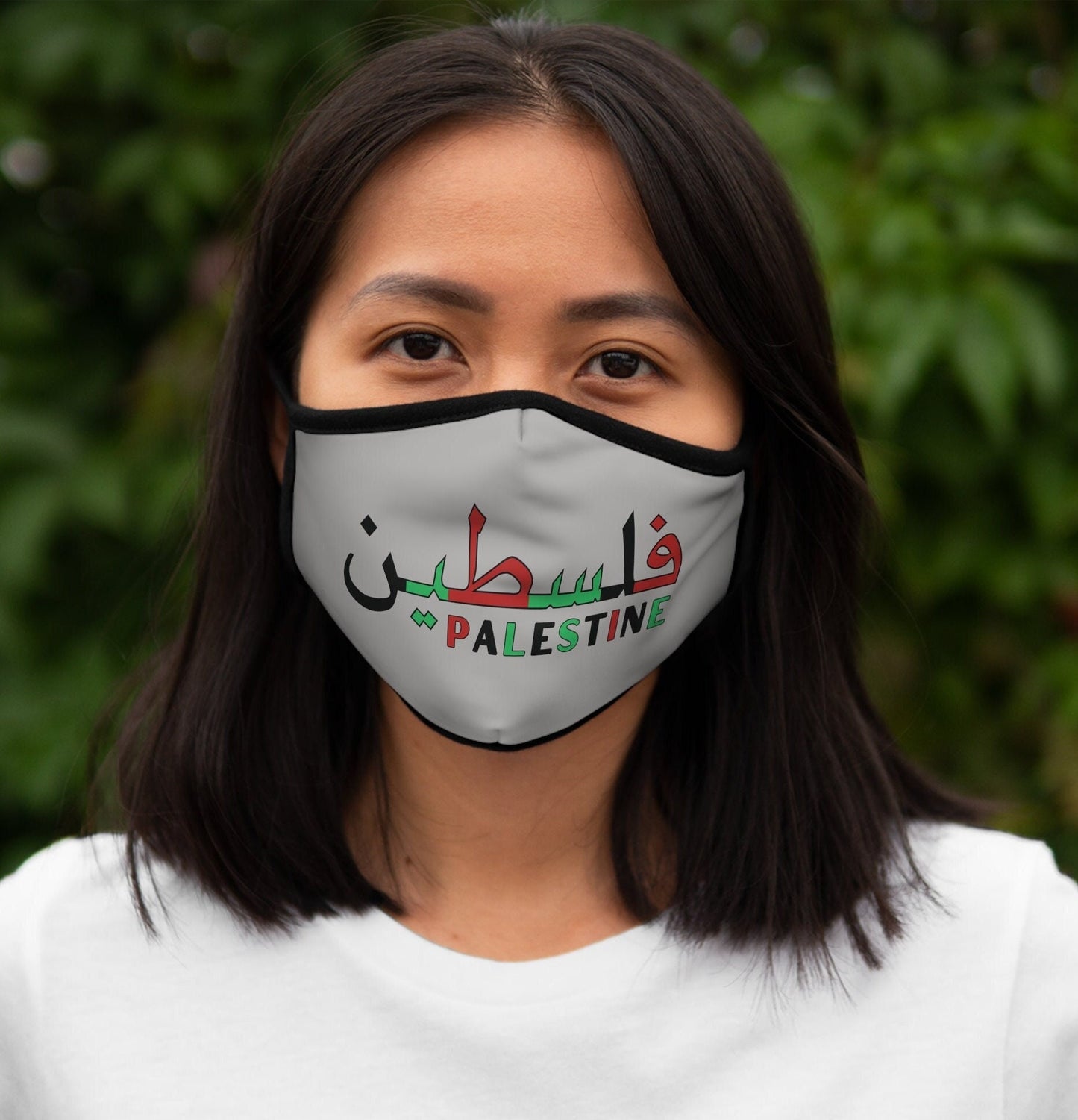 Palestine Fitted Polyester Face Mask, Save Gaza, Free Palestine