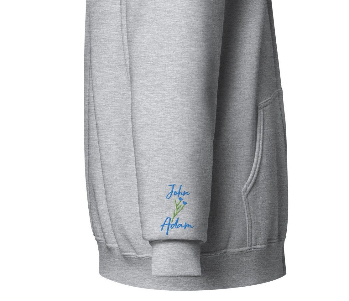 Embroidered Mama Zip Hoodie, Mom Embroidered Sweatshirt, Personalized Mama, Baby Shower Gift, Mama Embroidery, Custom Mama Hoodie mbroidered