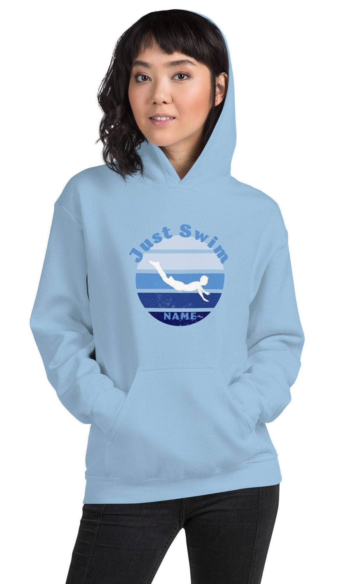 Swwimmer Hoodie. Swim team sweater, Swim Coach Gift