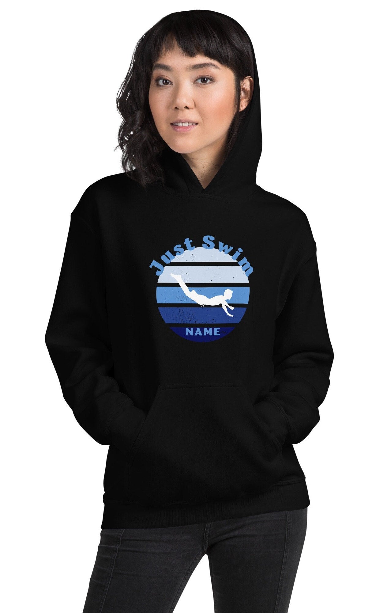 Swwimmer Hoodie. Swim team sweater, Swim Coach Gift